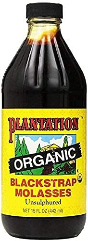 Plantation Organic Blackstrap Molasses, 15 oz Bottle (Unsulphured)