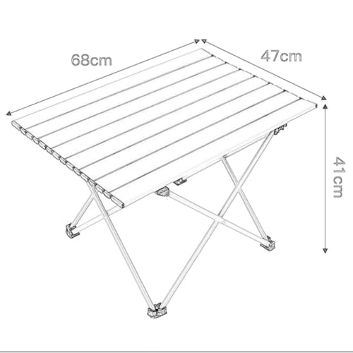 Table de camping pliante verte LAJUU avec son sac de transport compact - 4
