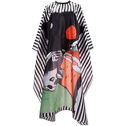 Aethland Professional Hair Cutting Cape, Salon Barber Cape 56''x60'', Waterproof Polyester Salon Hairdresser Cape with Adjustable Snap Closure（Death Day Pattern） Cover