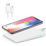 iHome Wireless Charging Pad: Qi Fast Charger: 7.5W for iPhone 12, 12 Pro, 12 Pro Max, 12 Mini, 11, 11 Pro, 11 Pro Max, XR, Xs Max, XS, X, or 10W Galaxy S10 S9, Note 10 Note 9 (White)