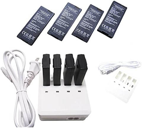 Gifi power Tello Battery & Tello Charger Compatible with DJI Tello & Tello Edu , 4 Batteries ,1100mAh Battery & AC Power Quick Charger