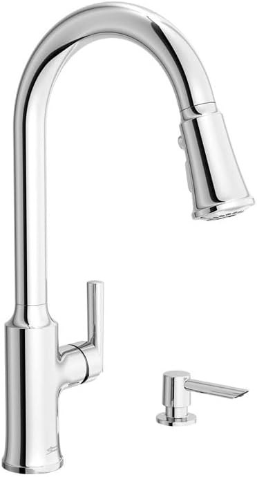 American Standard 7421300.002 Raviv Pull-Down Kitchen Faucet with Sprayer and Soap Dispenser Chrome