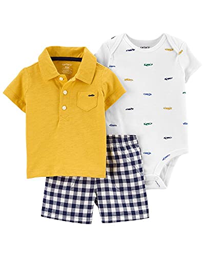 Image of Carter's 3-Piece Giraffe Little Short Set