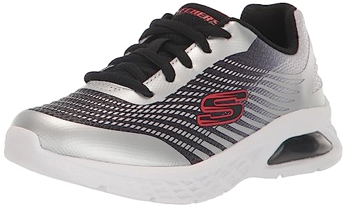 Skechers Sneaker unisex Microspec Max Ii-Zarborg da bambino, Argento/nero., 12 Little Kid