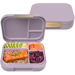 Bentgo® Modern - Leak-Resistant Bento Lunch Box For Adults, Teens, & Larger Appetites; Reusable BPA-Free Meal Prep Container with 3 or 4 Compartments, Dishwasher/Microwave Safe; 5 Cups (Orchid)