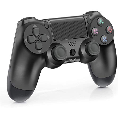 Wireless Controller for PS4, 1000mAh Gamepad Remote Pro Controller for Playstation 4/Pro/Slim with Dual Vibration NOT OEM, Black Connecticut 