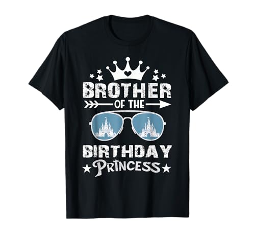 Brother Of The Bday Princess Pastel Castle Family Matching T-Shirt