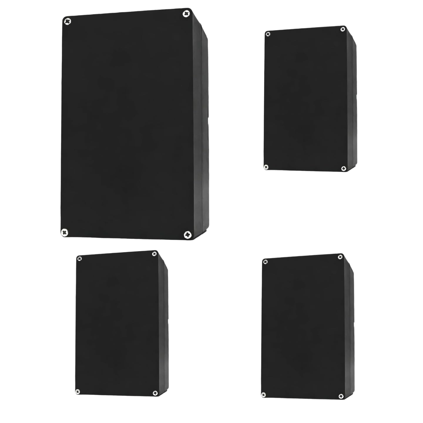 Scatola di giunzione impermeabile, in plastica, IP67, alloggiamento in ABS, scatola di giunzione elettronica in plastica, scatola di giunzione (nero, 200 x 120 x 113 mm)