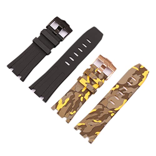 Bracelet silicone camouflage 28mm résistant à la sueur pour montre sport