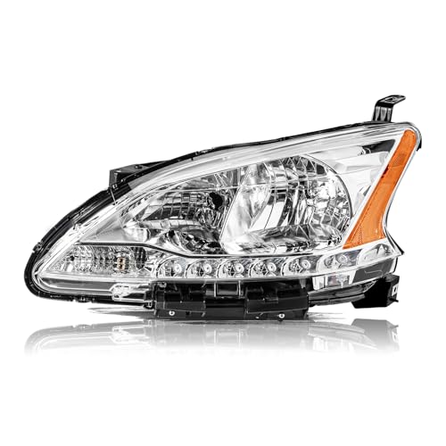 Aosky Headlight Assembly Replacement for 2013-2015 Nissan Sentra OE Style Front Halogen Headlamps Driver Side