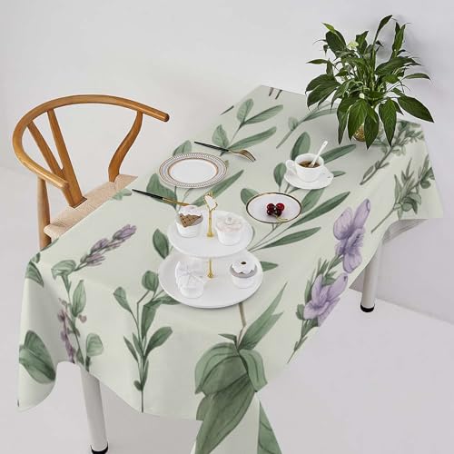 Nappe rectangulaire lin 140x140 cm décoration table rustique - 3