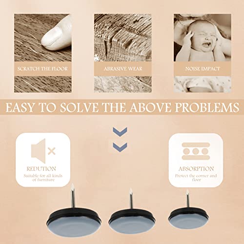 Bienka 120 Pcs For Hardwood Sliders Pad Protectors Heavy Glide Of Feet Movers Table Nail Chair Floors Wooden Coasters Pads Floor Furniture Tacks Levelers With Portable Sofa Nails Slider Felt (Color : #TOP2