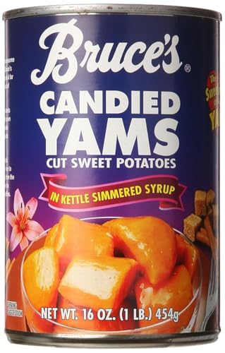 Bruce\'s Yams Candied Cut Sweet Potatoes In Kettle Simmered Syrup, 16 oz, Pack of 2, Bundled With V2U Utensil Set
