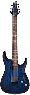 Schecter Omen Elite-7 See Thru Blue Burst