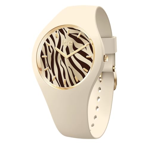 Montre pour femme ICE-WATCH Ice Wild Almond Skin Zebra en silicone durable