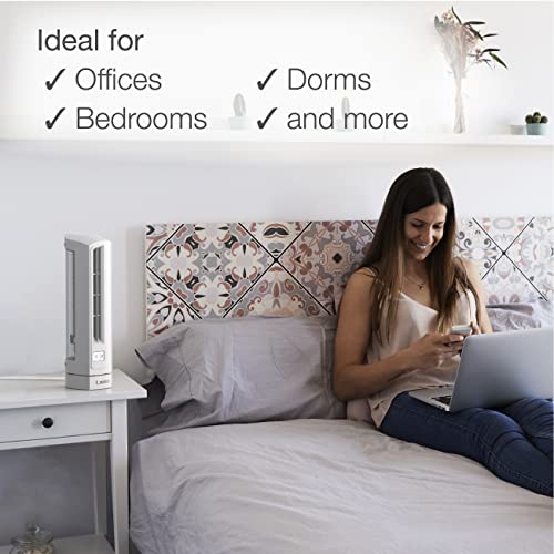 Lasko T14100 Air Stick Ultra Slim Oscillating Fan Tabletop Tower, White #TOP5