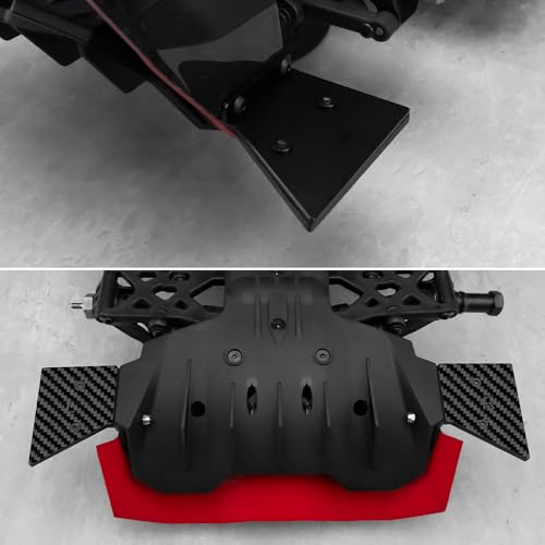 MORLORDY 1/8 RC Car Carbon Fiber Aero Kit 100+ MPH Upgrade Parts - RC Side Skirts & Front Splitter & Winglets & Aluminium Left/Right Aero Panels Kit for Arrma 1/8 Vendetta 3S BLX (Black) by MORLORDY - Image 7