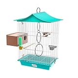 Gaiola Calopsita Agapornis Acessórios Brinquedos Vivopet Epóxi Criadeira com Ninho (Verde)