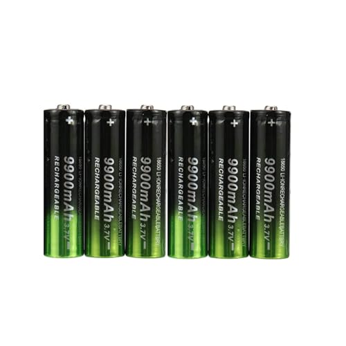 Rechargeable Batteries, High Capacity 3.7V Batteries Low Self Discharge (6Pack)