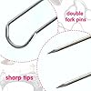 100pcs U Shaped Fork Pins for Sewing & Crafts,Stainless Steel Fork Pins for Quilting, Jewelry Display, DIY Fabric Projects, Multipurpose Straight U-Pin for Home & Handmade #2