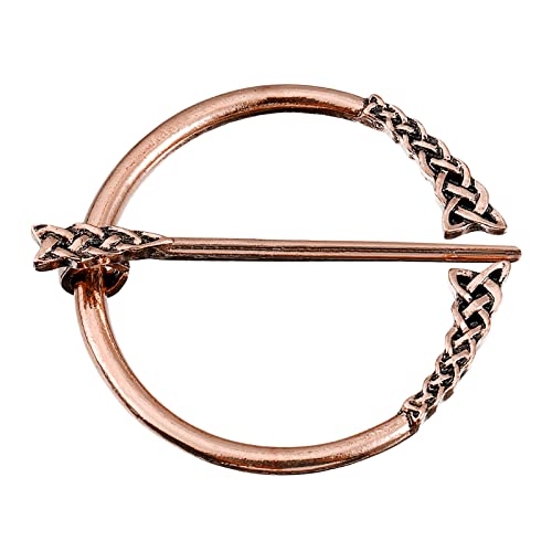 Image of uxcell Vintage Brooch Cloak Pin, Penannular Brooch Cloak Clasp Scarf Pin Shawl Pin Cardigan Brooch Buckle for Women Men Costume Accessory