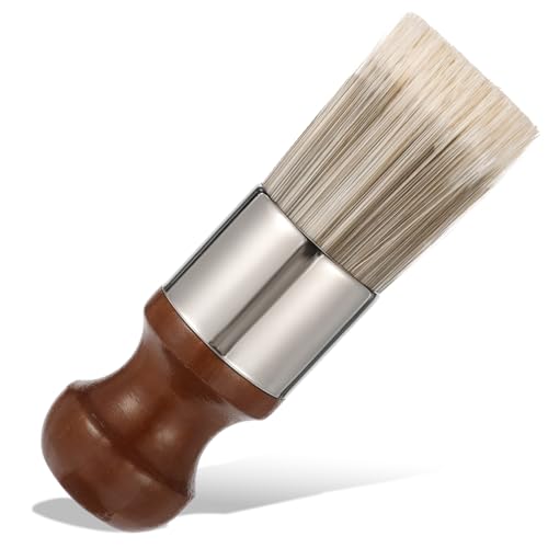 Salve Brush for Leather Furniture, Soft Nylon & Polyester Bristles, Leather Cleaning Brush with Wooden Handle for Furniture Home Leather