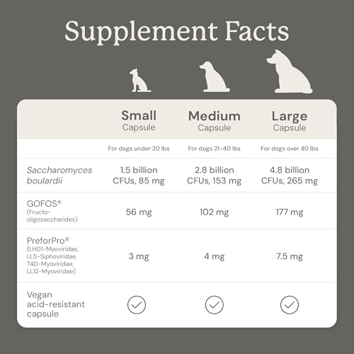 Image of Animal Biome Large Dog Pre and Probiotics, S Boulardii, Gut Maintain, 30 Ct | Triple-Action Dog Probiotics, Prebiotics & Phage S Boulardii Pet Supplements for Gut Health, Diarrhea Support, Food Topper