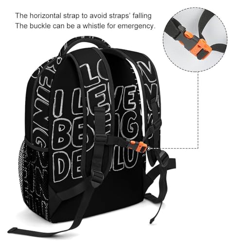 I Love Being Delulu Unisex Backpack Casual Daypacks Lightweight Shoulders Bag for Camping Hiking Travel3