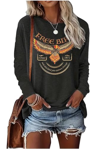 Country Concert Tops Outfit Long Sleeve Shirts for Women Nashville Outfits for Women Country Music Graphic Tees Shirts