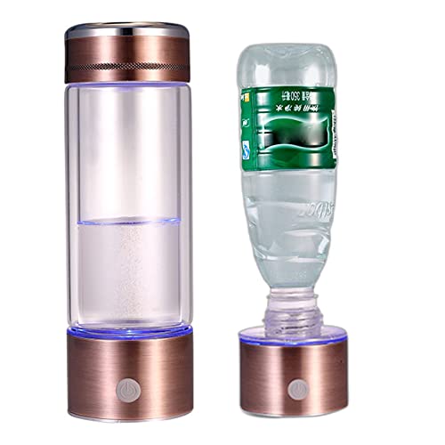 Botella Agua hidrógeno, generador Agua alcalina portátil Rica hidrógeno, ionizador Que Produce un Contenido hidrógeno hasta 800-1200 PPB Alta concentración con Adaptador Agua Mineral para senderism