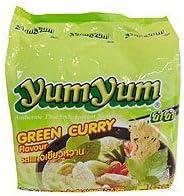 Tomyum Green Curry Instant Ramen, Green Curry Flavor, Pack of 5