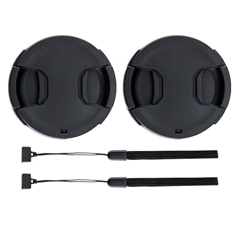 PROfezzion Pokrywka Przedniej Soczewki Obiektywu 58 mm 2 Pcs z Uchwytem na Pokrywkę do Canon EOS 4000D 2000D 1300D 1200D 850D 800D 760D 700D 650D 600D 550D 500D 250D 200D 100D z Obiektyw EF-S 18-55 mm