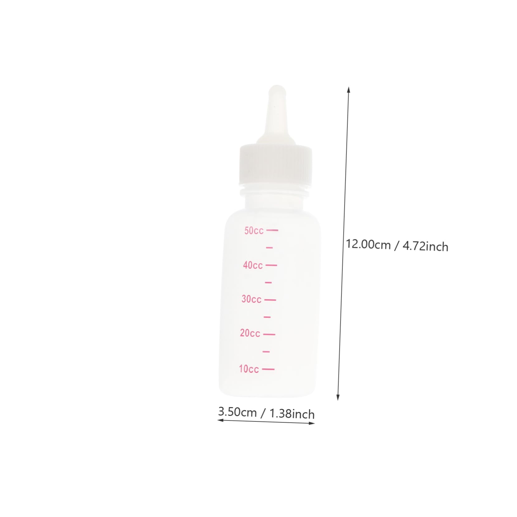 BESPORTBLE Pet Feeding Bottles Set 50ml Dog Nursing Feeders Brush Silicone Nipple for Pets