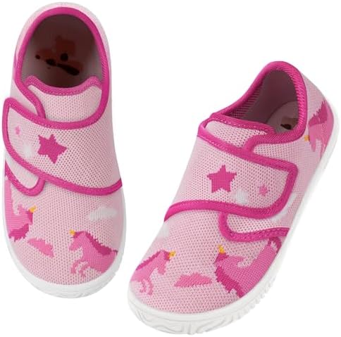 IceUnicorn Hausschuhe Kinder Jungen Atmungsaktiv Pantoffeln Mädchen | Rutschfest Kindergartenschuhe, Leicht Unisex Slippers, Weich Barfussschuhe