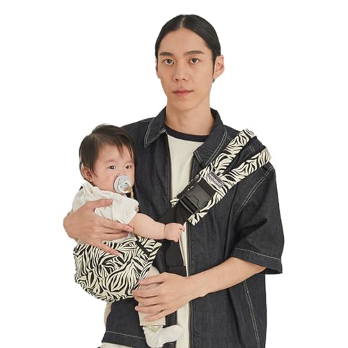 【グスケット365抱っこ紐】2WAY セカンド抱っこひも ヒップシート スリング 腰すわり?20kgまで 簡単 コンパクト 滑り止め 男女 兼用 赤ちゃん 収納ポーチ付き グスケット GOOSEKET (ゼブラ)