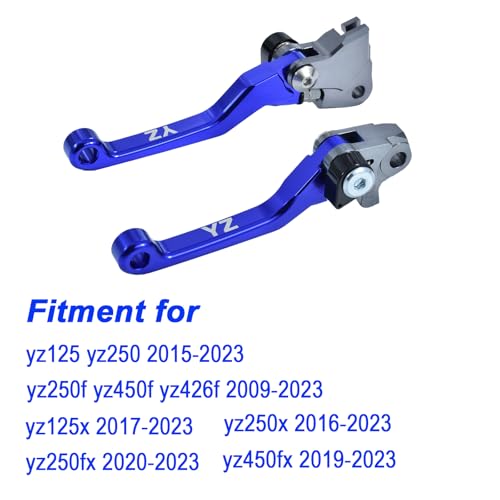 Image of Motorcycle CNC Aluminum Brake Clutch Lever Handle Pivot for yz250f yz450f yz426f 2009-2023 yz125 yz250 2015-2023 yz125x 17-23 yz250x 16-23 yz250fx 20-23 yz450fx 19-23 Pit Dirt Bikes (Blue)