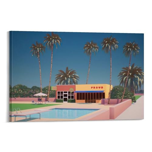 永井博 イラスト アートポスター (25) 印刷 ウォールアート リビング ダイニングルーム ベッドルーム 壁飾り 壁の絵24x36inch(60x90cm)