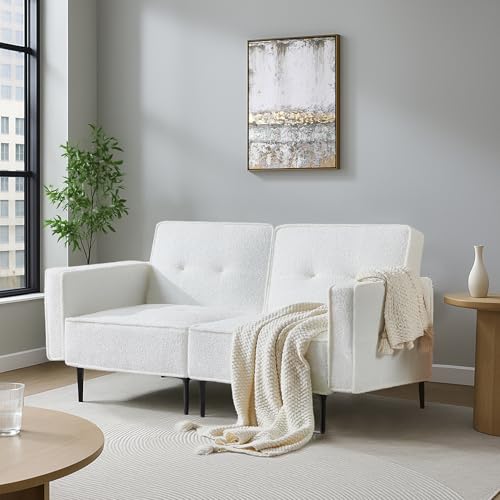 Irondance Convertible Sofa Bed with 4 Modes, Modern Loveseat Sofa