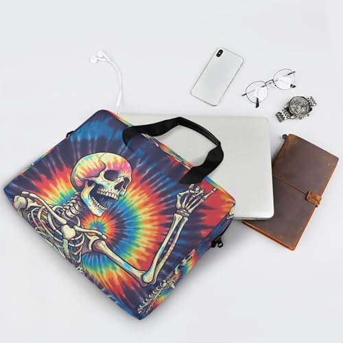 Bolso maletín portátil con correa y estampado tie dye para laptop 13 a 15.6" miniatura 7