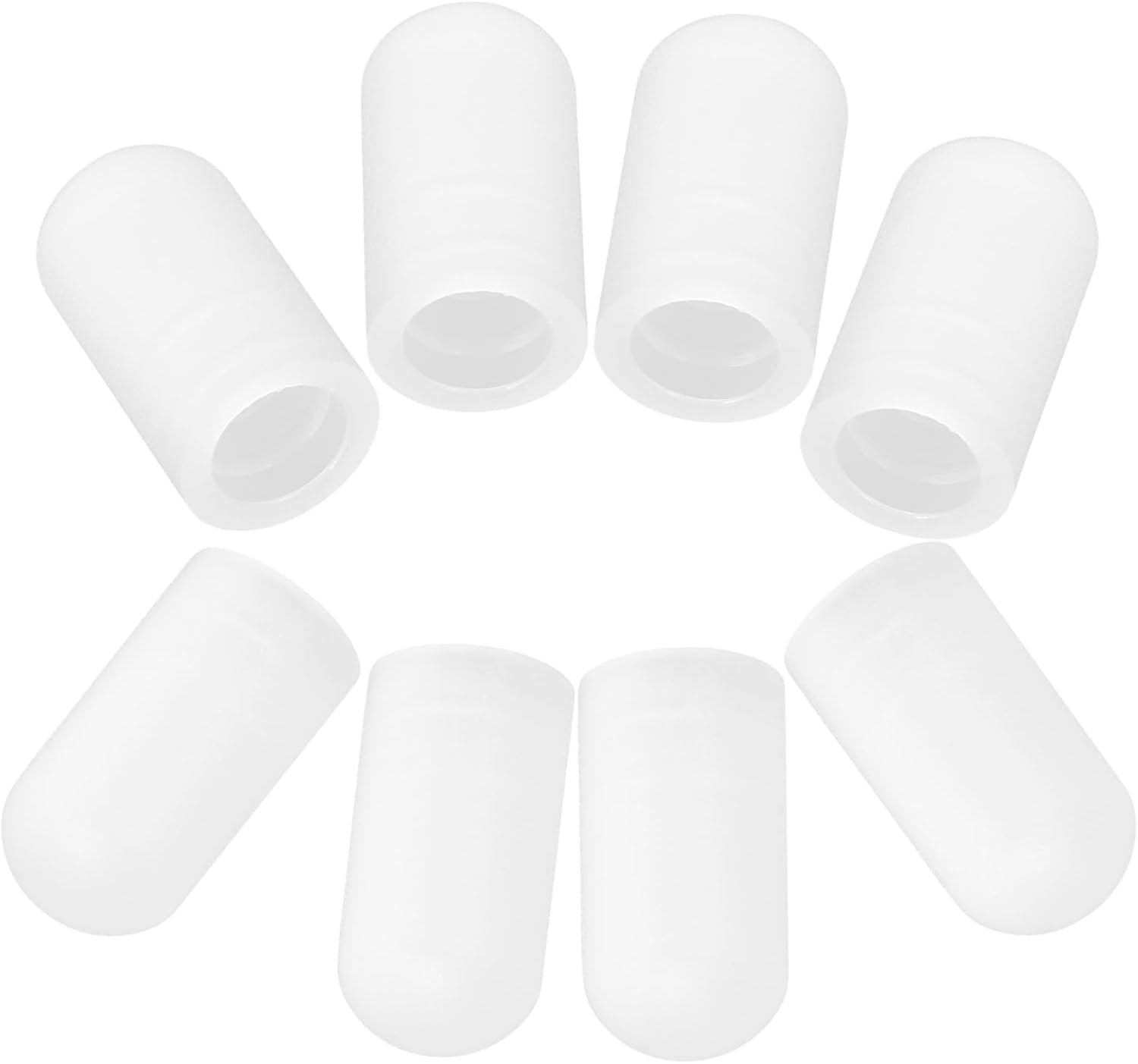 Protectores de cabeza de baqueta de silicona blanco 10 piezas miniatura 1