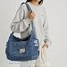 Imagen de Ausing Bolso de Hombro de Mezclilla para Mujer Bolso de Compras Ligero