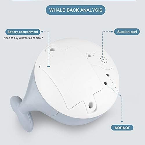 VI AI Baby Bath Toys, Baby Light Up Bath Tub Toys, LED Light Up Sprinkler Toy Whale Water Sprinkler Pool Toys