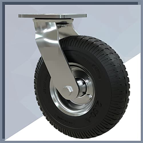 Roue en caoutchouc gonflable de 8 pouces avec monture robuste freinée - 3