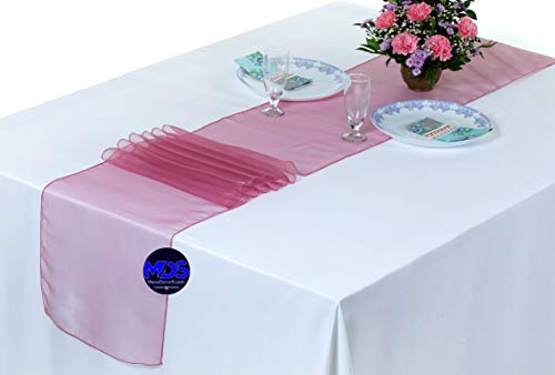MDS 10 Pack Organza Table Runner 12 x 108 inch