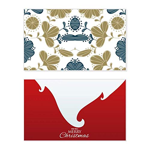 Carte de Noël style vintage floral doré pour sublimer votre réveillon