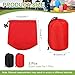 uxcell 3.9x6.1x6.7 Stuff Sack, 2 Pack Nylon Water Resistant Portable Drawstring Dust Flap Bags Stuff Sack Ultralight Dry Bag for Camping Hiking Backpacking Traveling, Red/Black