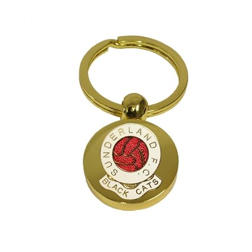 Knight Football Gold Disc Keyring Sunderland