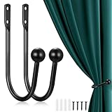 2 Stück Metall Vorhang Raffhalter, U-Form Gardinenhalter Raffhalter für...