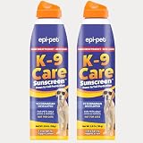 Epi-Pet K-9 Care Sunscreen, Paws to Tail Protection, Prevents Sunburns on Dogs and Horses, Sun Protector Spray, SPF 30+, Non-Greasy/Oily Solution – 3.5 oz (Pack of 2)