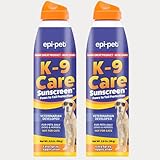 Epi-Pet K-9 Care Sunscreen, Paws to Tail Protection, Prevents Sunburns on Dogs and Horses, Sun Protector Spray, SPF 30+, Non-Greasy/Oily Solution – 3.5 oz (Pack of 2)